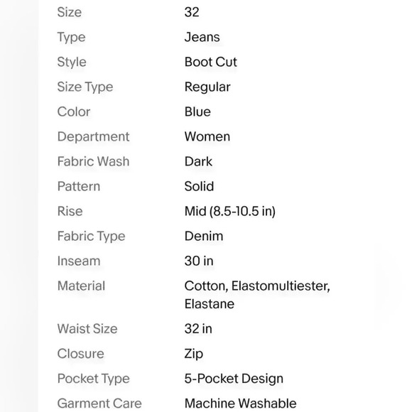 NEW NWT Esprit Women's Medium Rise Skinny Bootcut Denim Jeans W32 L30 - Picture 15 of 15